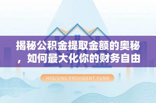 池州揭秘公积金提取金额的奥秘，如何最大化你的财务自由