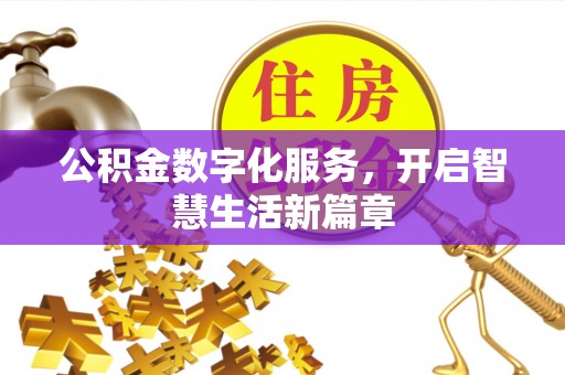 池州公积金数字化服务，开启智慧生活新篇章