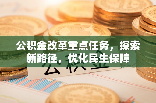 池州公积金改革重点任务，探索新路径，优化民生保障