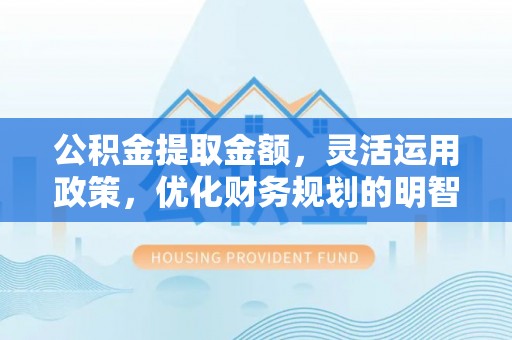 池州公积金提取金额，灵活运用政策，优化财务规划的明智选择
