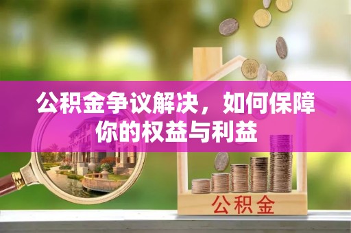 池州公积金争议解决，如何保障你的权益与利益