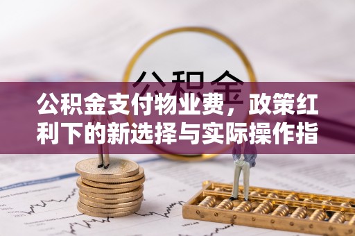 池州公积金支付物业费，政策红利下的新选择与实际操作指南