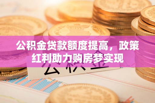 池州公积金贷款额度提高，政策红利助力购房梦实现