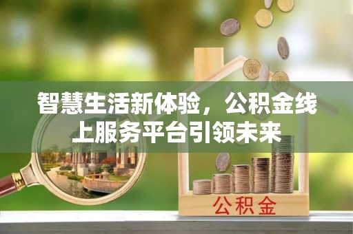 池州智慧生活新体验，公积金线上服务平台引领未来