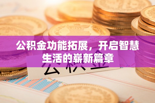 池州公积金功能拓展，开启智慧生活的崭新篇章