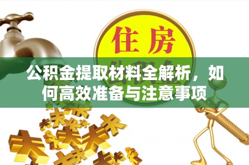 池州公积金提取材料全解析，如何高效准备与注意事项