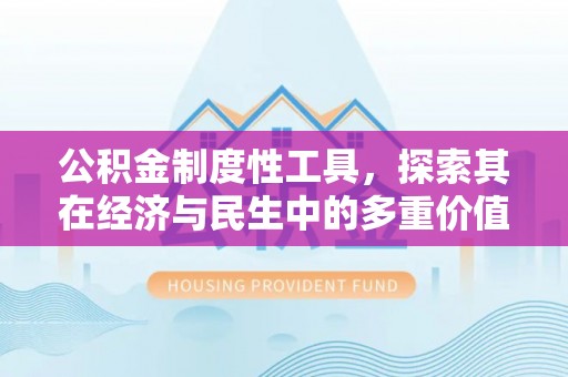 池州公积金制度性工具，探索其在经济与民生中的多重价值