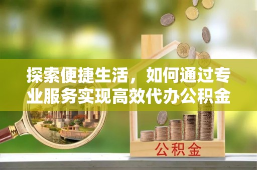 池州探索便捷生活，如何通过专业服务实现高效代办公积金提取