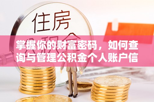 池州掌握你的财富密码，如何查询与管理公积金个人账户信息