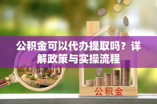 池州公积金可以代办提取吗？详解政策与实操流程