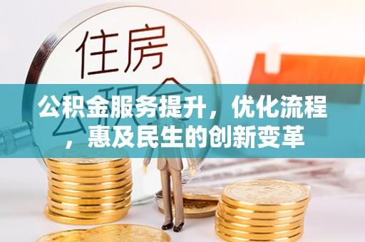 池州公积金服务提升，优化流程，惠及民生的创新变革