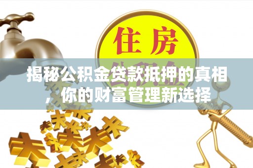 池州揭秘公积金贷款抵押的真相，你的财富管理新选择