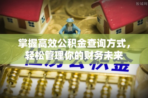 池州掌握高效公积金查询方式，轻松管理你的财务未来