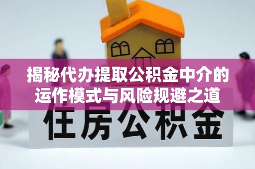 池州揭秘代办提取公积金中介的运作模式与风险规避之道