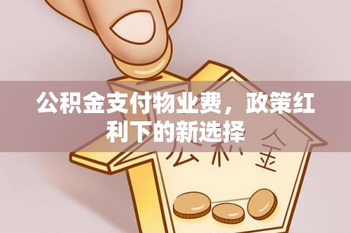 池州公积金支付物业费，政策红利下的新选择