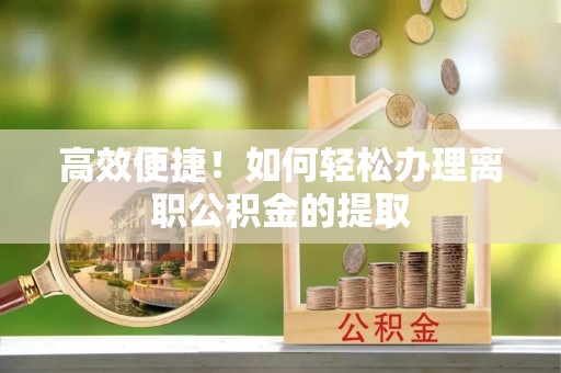 池州高效便捷！如何轻松办理离职公积金的提取
