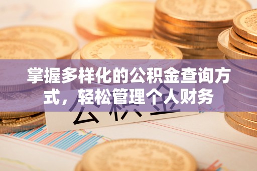池州掌握多样化的公积金查询方式，轻松管理个人财务