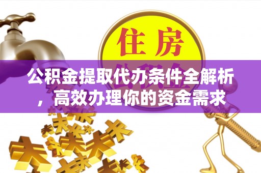 池州公积金提取代办条件全解析，高效办理你的资金需求