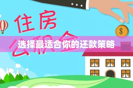 池州选择最适合你的还款策略
